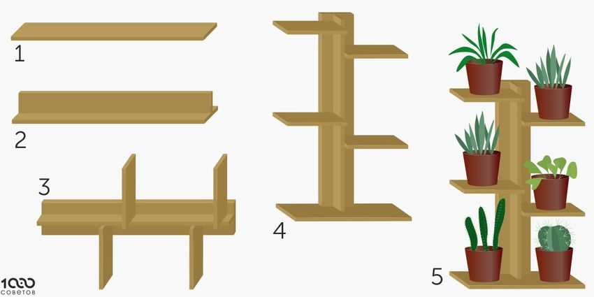 Подставка для цветов своими руками — как сделать напольную и настенную подставку для комнатных и садовых цветов + фото идеи