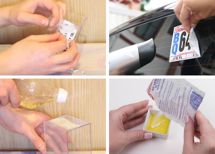 Как убрать клей от наклейки с купленной вещи