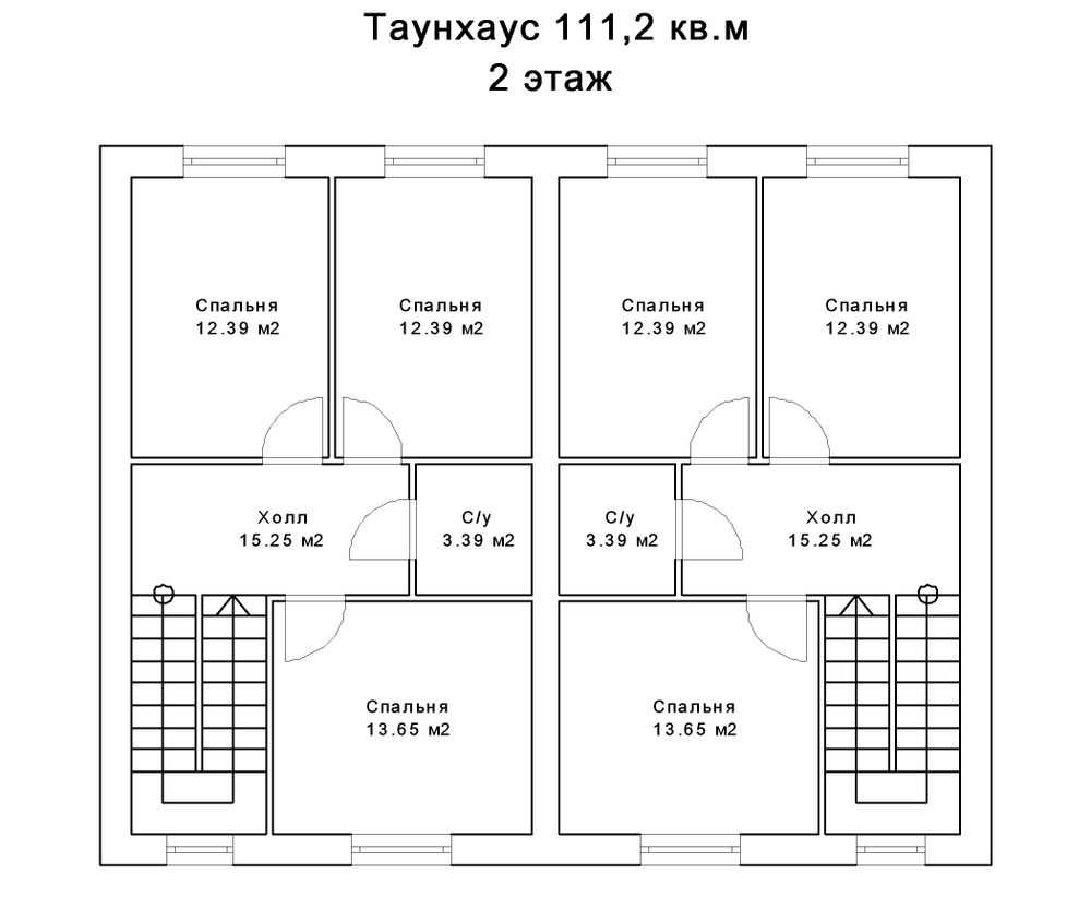 Дом на 4 семьи. проекты таунхаусов