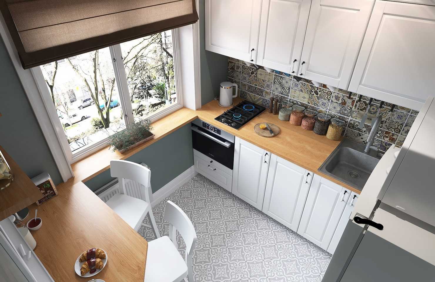 Дизайн кухни 8 кв м - фото новинки с холодильником 2019