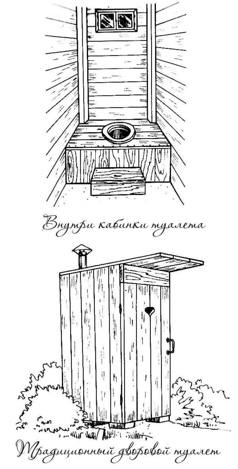 Как построить деревянный туалет для дачи