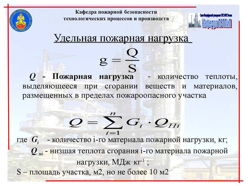 Пожарная нагрузка: виды, определение, свойства, параметры