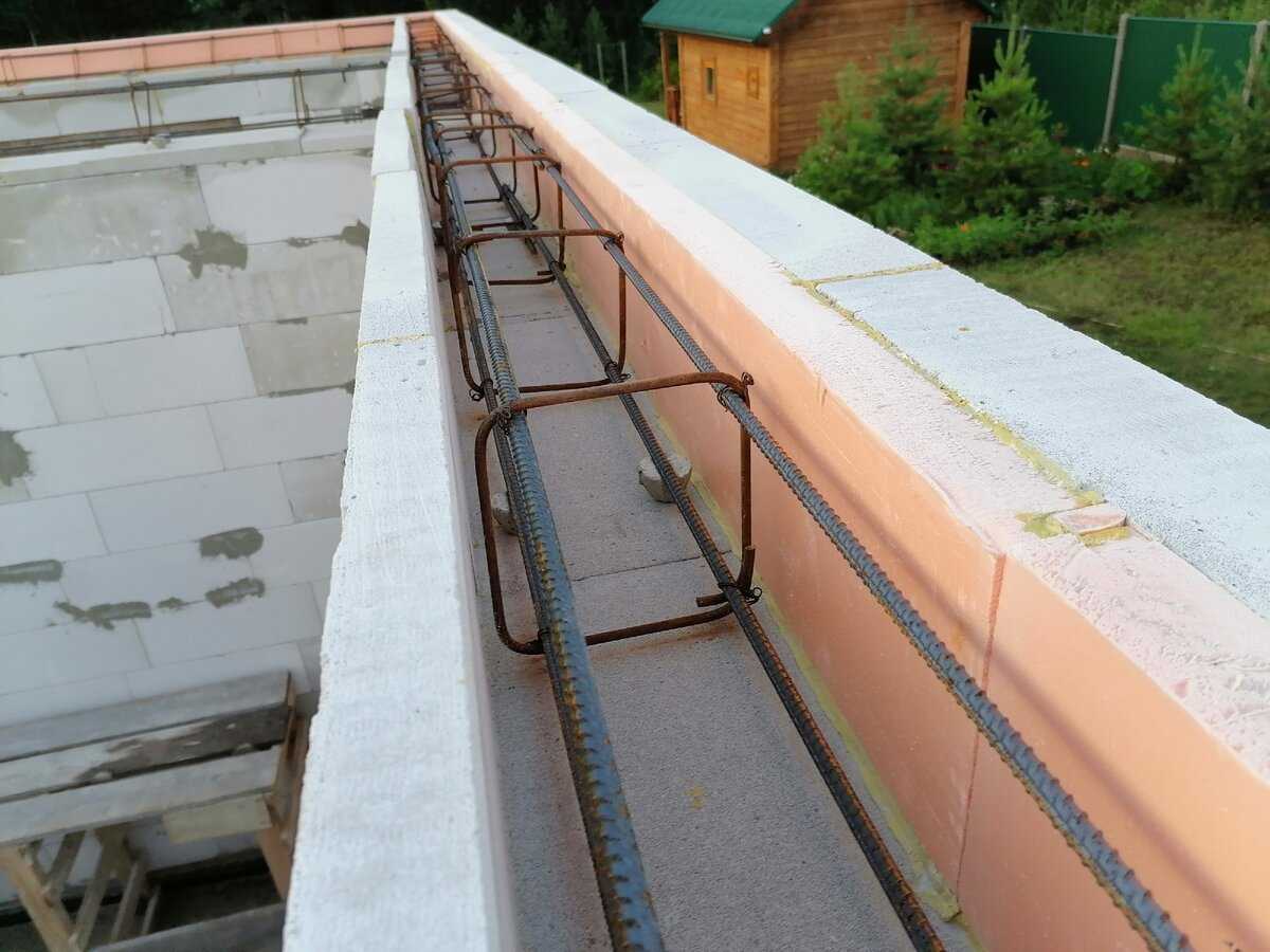 Армопояс в доме из газобетона: устройство монолитного пояса при строительстве