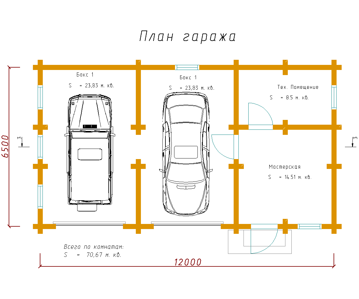 Гараж на три машины проект - вместе мастерим
