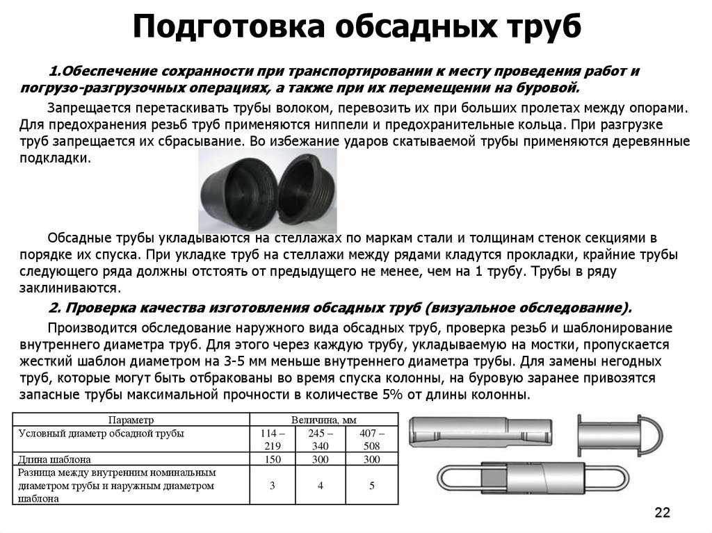С учетом каких параметров производится выбор обсадных труб и расчет обсадных колонн
