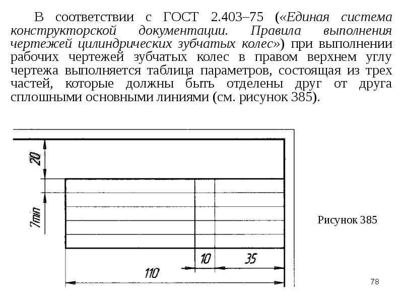 Гост 2.404-75* ескд. правила выполнения чертежей зубчатых реек - симбирск экспертиза