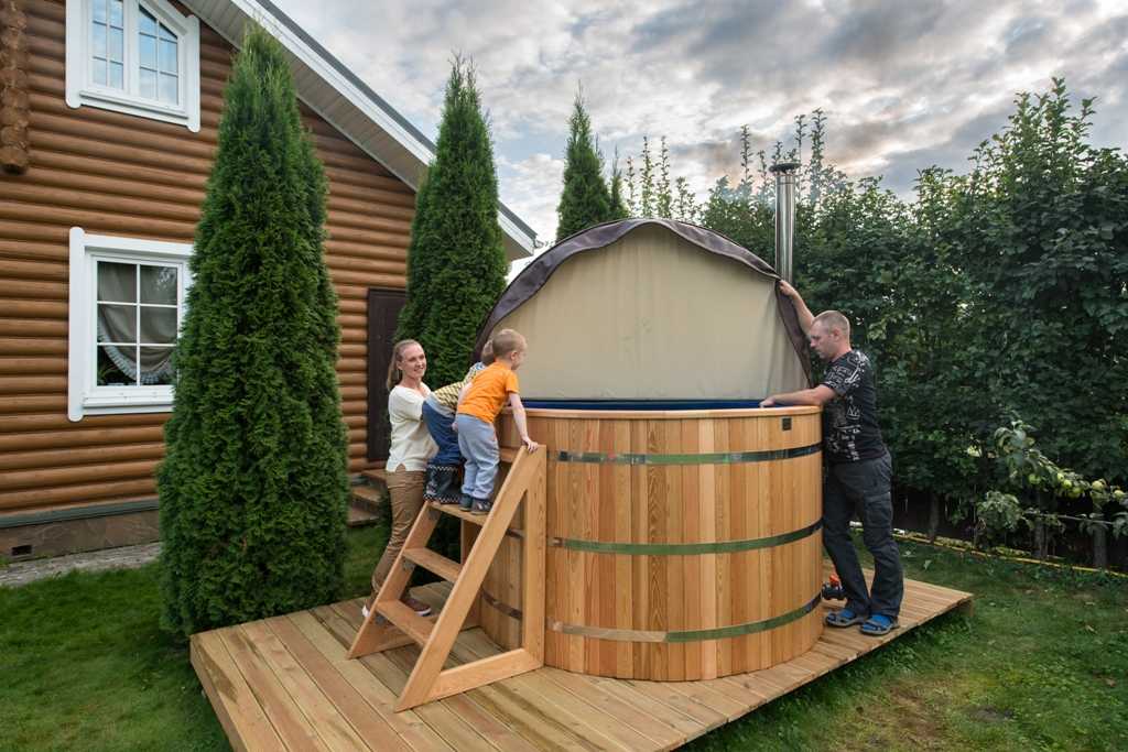 Купель из еврокуба для бани своими руками