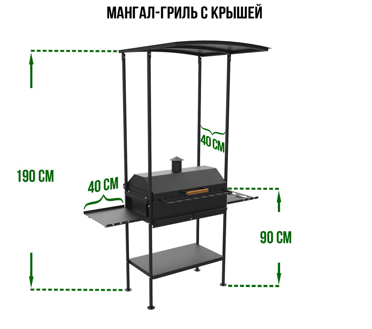Мангальная зона из профильной трубы чертежи