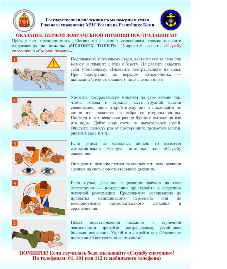 Оказание первой помощи пострадавшему на воде