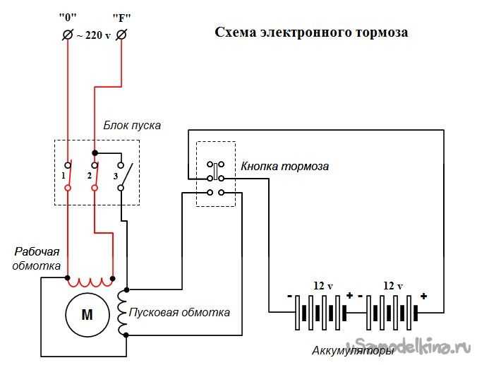 Схема подключения кнопки бетономешалки