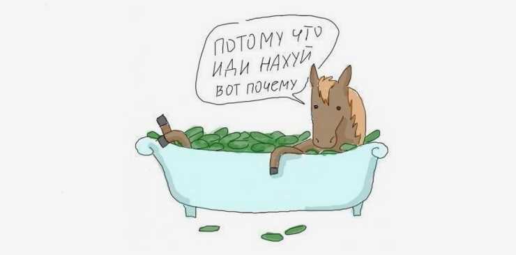 Почему лошадь в ванне с огурцами